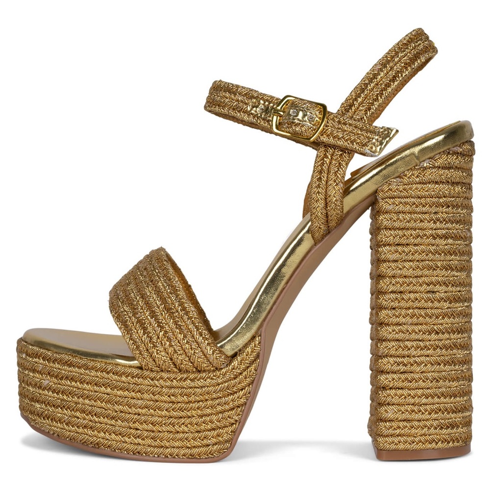 Jeffery Campbell Yachty Platform Sandal Gold
